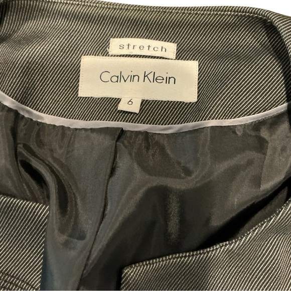 Calvin Klein 2 Piece Dress Suit Gray Sheath Dress & Jacket Size 6 Career Office - Picture 13 of 13